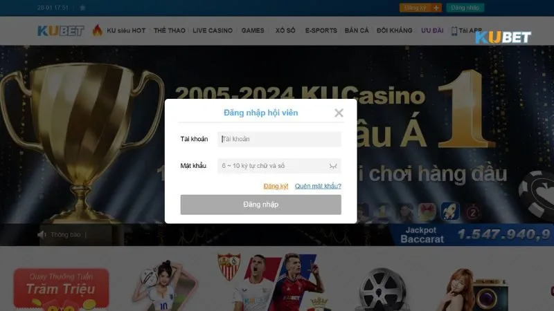 Cách đăng nhập tài khoản